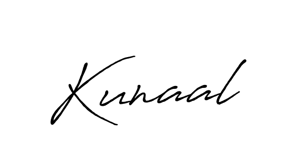 How to make Kunaal signature? Antro_Vectra_Bolder is a professional autograph style. Create handwritten signature for Kunaal name. Kunaal signature style 7 images and pictures png