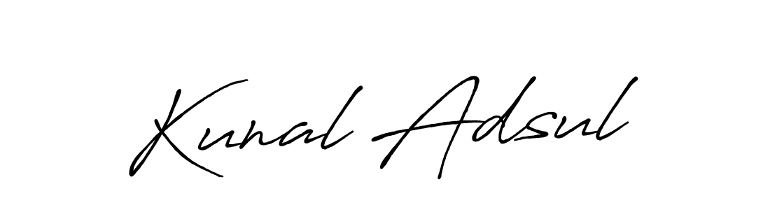 Kunal Adsul stylish signature style. Best Handwritten Sign (Antro_Vectra_Bolder) for my name. Handwritten Signature Collection Ideas for my name Kunal Adsul. Kunal Adsul signature style 7 images and pictures png