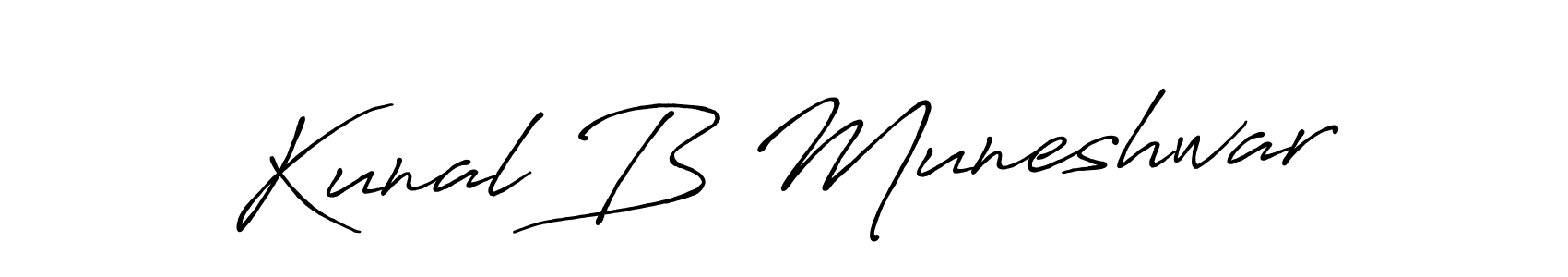 Use a signature maker to create a handwritten signature online. With this signature software, you can design (Antro_Vectra_Bolder) your own signature for name Kunal B Muneshwar. Kunal B Muneshwar signature style 7 images and pictures png