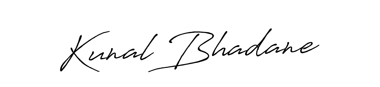 Create a beautiful signature design for name Kunal Bhadane. With this signature (Antro_Vectra_Bolder) fonts, you can make a handwritten signature for free. Kunal Bhadane signature style 7 images and pictures png