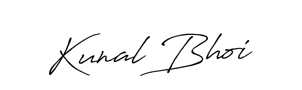 Use a signature maker to create a handwritten signature online. With this signature software, you can design (Antro_Vectra_Bolder) your own signature for name Kunal Bhoi. Kunal Bhoi signature style 7 images and pictures png