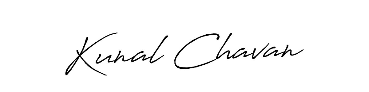 Create a beautiful signature design for name Kunal Chavan. With this signature (Antro_Vectra_Bolder) fonts, you can make a handwritten signature for free. Kunal Chavan signature style 7 images and pictures png