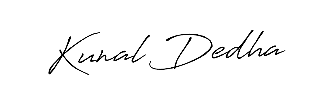 Design your own signature with our free online signature maker. With this signature software, you can create a handwritten (Antro_Vectra_Bolder) signature for name Kunal Dedha. Kunal Dedha signature style 7 images and pictures png