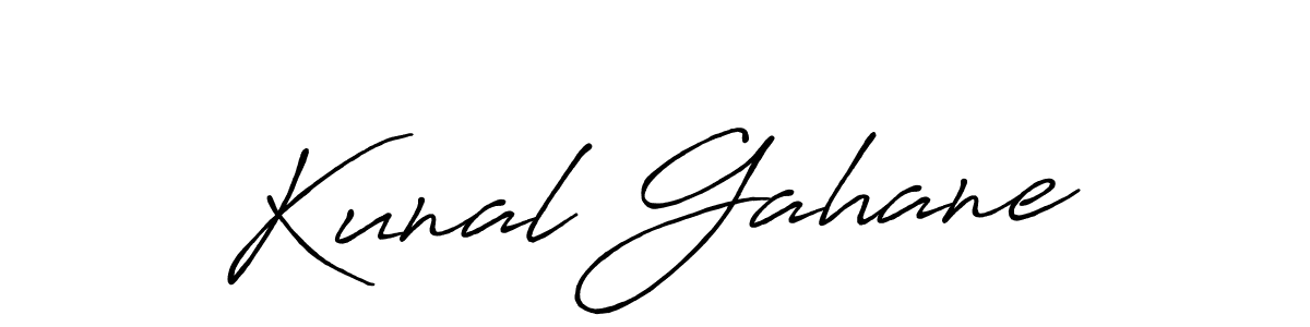 Make a beautiful signature design for name Kunal Gahane. With this signature (Antro_Vectra_Bolder) style, you can create a handwritten signature for free. Kunal Gahane signature style 7 images and pictures png