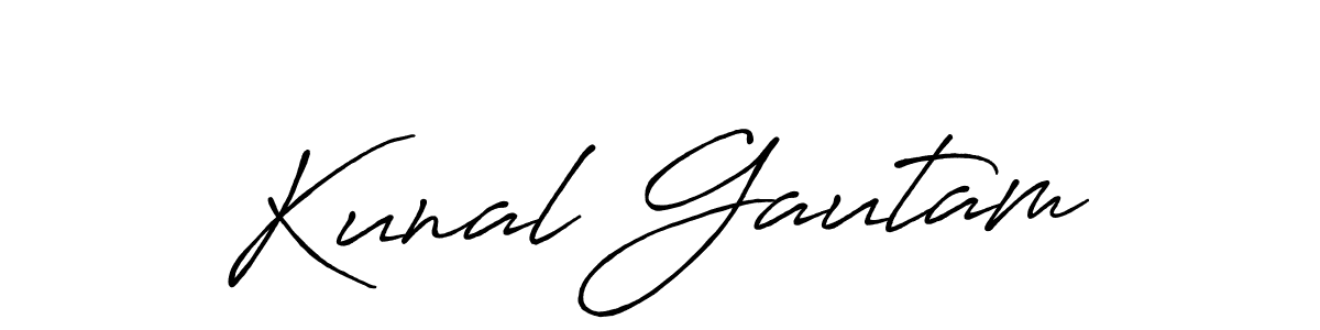 How to make Kunal Gautam signature? Antro_Vectra_Bolder is a professional autograph style. Create handwritten signature for Kunal Gautam name. Kunal Gautam signature style 7 images and pictures png