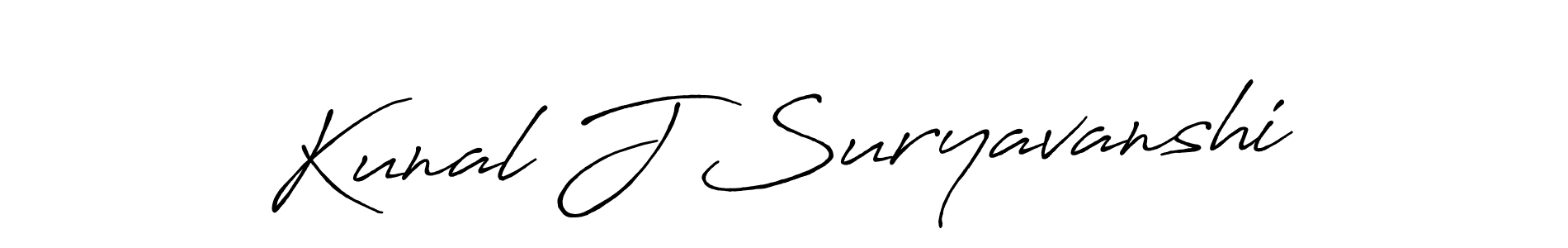 Kunal J Suryavanshi stylish signature style. Best Handwritten Sign (Antro_Vectra_Bolder) for my name. Handwritten Signature Collection Ideas for my name Kunal J Suryavanshi. Kunal J Suryavanshi signature style 7 images and pictures png