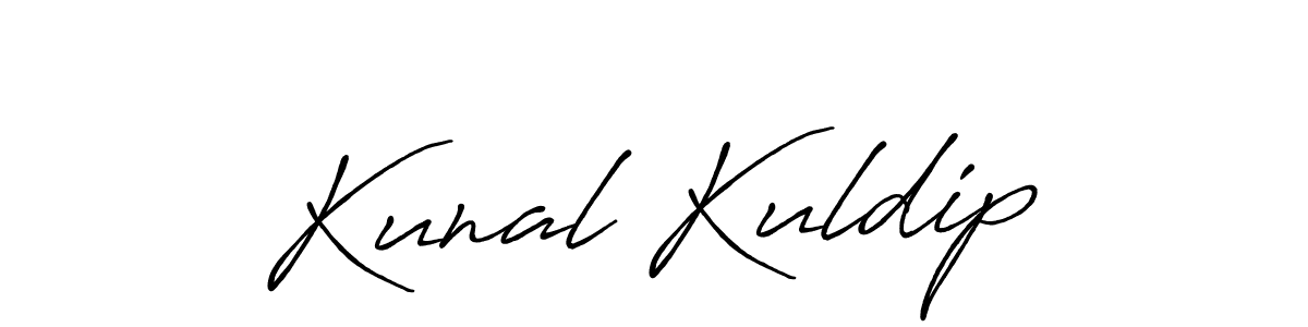 Create a beautiful signature design for name Kunal Kuldip. With this signature (Antro_Vectra_Bolder) fonts, you can make a handwritten signature for free. Kunal Kuldip signature style 7 images and pictures png