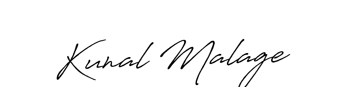 Antro_Vectra_Bolder is a professional signature style that is perfect for those who want to add a touch of class to their signature. It is also a great choice for those who want to make their signature more unique. Get Kunal Malage name to fancy signature for free. Kunal Malage signature style 7 images and pictures png