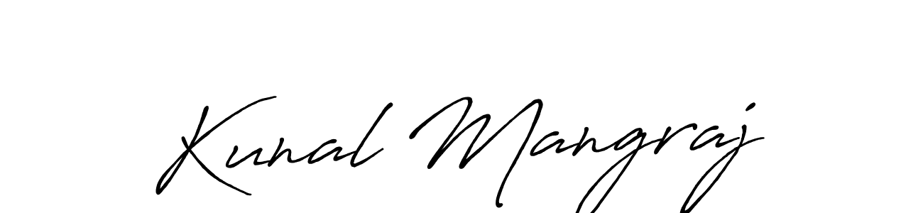 Similarly Antro_Vectra_Bolder is the best handwritten signature design. Signature creator online .You can use it as an online autograph creator for name Kunal Mangraj. Kunal Mangraj signature style 7 images and pictures png