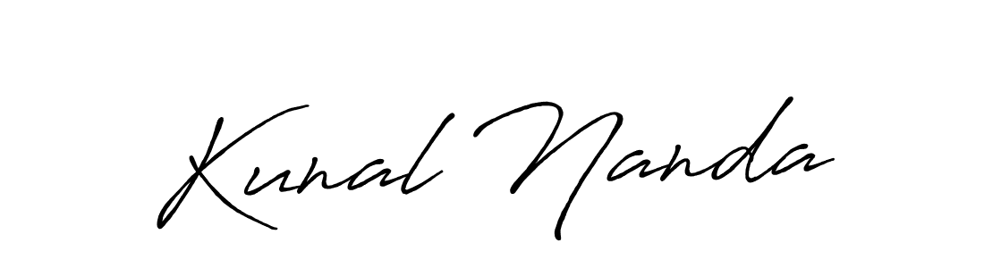 Kunal Nanda stylish signature style. Best Handwritten Sign (Antro_Vectra_Bolder) for my name. Handwritten Signature Collection Ideas for my name Kunal Nanda. Kunal Nanda signature style 7 images and pictures png