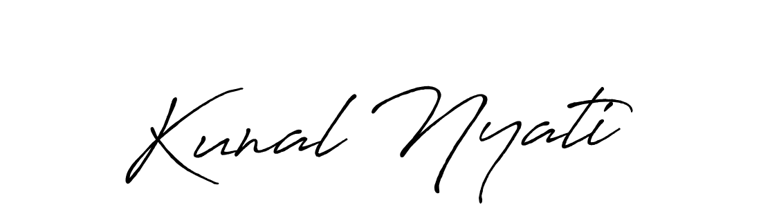 Make a beautiful signature design for name Kunal Nyati. With this signature (Antro_Vectra_Bolder) style, you can create a handwritten signature for free. Kunal Nyati signature style 7 images and pictures png