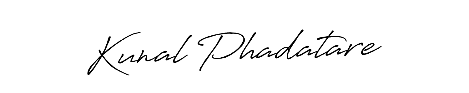 How to make Kunal Phadatare signature? Antro_Vectra_Bolder is a professional autograph style. Create handwritten signature for Kunal Phadatare name. Kunal Phadatare signature style 7 images and pictures png