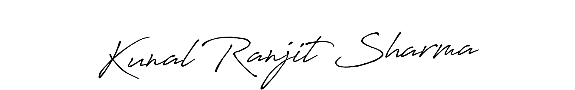 Create a beautiful signature design for name Kunal Ranjit Sharma. With this signature (Antro_Vectra_Bolder) fonts, you can make a handwritten signature for free. Kunal Ranjit Sharma signature style 7 images and pictures png