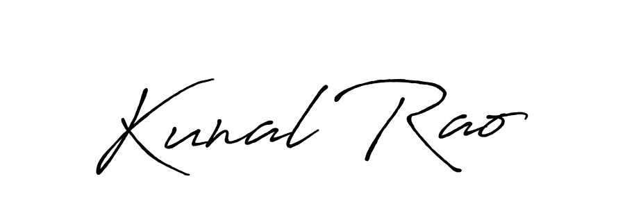 You should practise on your own different ways (Antro_Vectra_Bolder) to write your name (Kunal Rao) in signature. don't let someone else do it for you. Kunal Rao signature style 7 images and pictures png