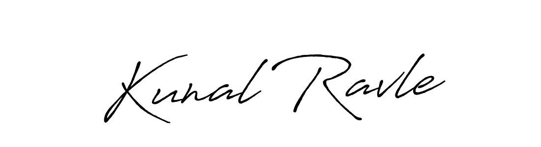 Make a beautiful signature design for name Kunal Ravle. With this signature (Antro_Vectra_Bolder) style, you can create a handwritten signature for free. Kunal Ravle signature style 7 images and pictures png