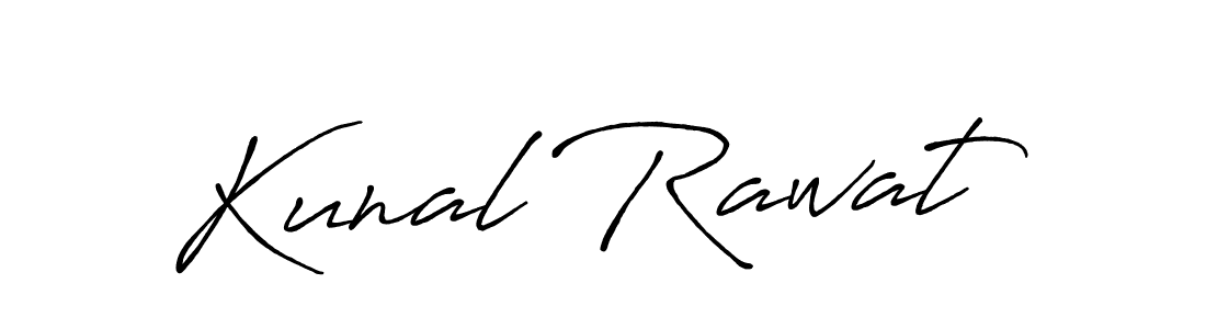 Make a beautiful signature design for name Kunal Rawat. With this signature (Antro_Vectra_Bolder) style, you can create a handwritten signature for free. Kunal Rawat signature style 7 images and pictures png