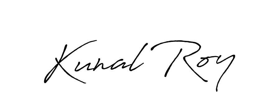 Use a signature maker to create a handwritten signature online. With this signature software, you can design (Antro_Vectra_Bolder) your own signature for name Kunal Roy. Kunal Roy signature style 7 images and pictures png