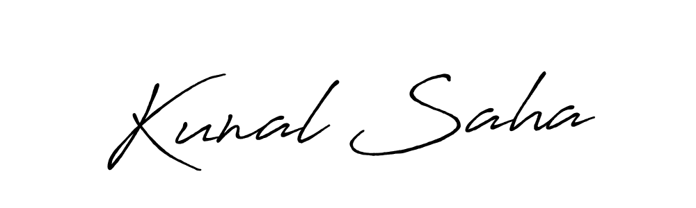 Also we have Kunal Saha name is the best signature style. Create professional handwritten signature collection using Antro_Vectra_Bolder autograph style. Kunal Saha signature style 7 images and pictures png