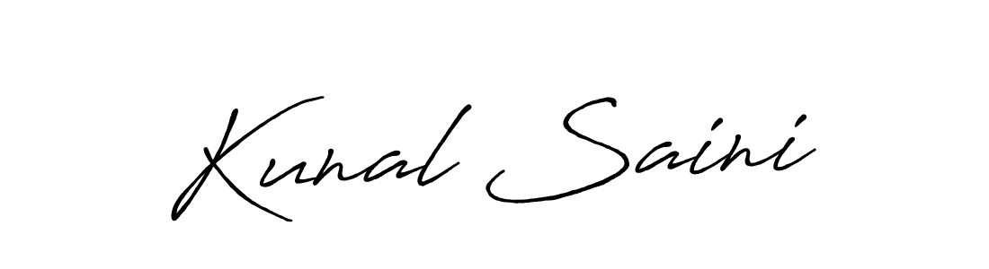 Design your own signature with our free online signature maker. With this signature software, you can create a handwritten (Antro_Vectra_Bolder) signature for name Kunal Saini. Kunal Saini signature style 7 images and pictures png