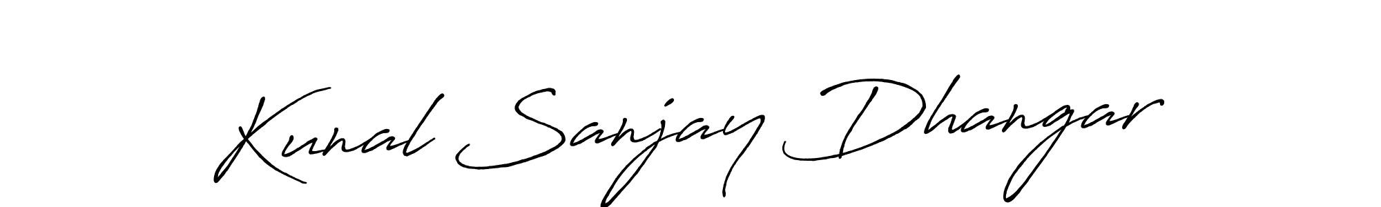 Use a signature maker to create a handwritten signature online. With this signature software, you can design (Antro_Vectra_Bolder) your own signature for name Kunal Sanjay Dhangar. Kunal Sanjay Dhangar signature style 7 images and pictures png