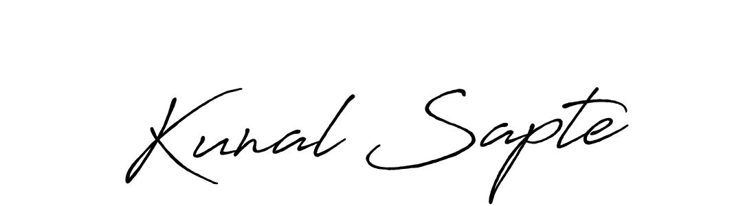 Use a signature maker to create a handwritten signature online. With this signature software, you can design (Antro_Vectra_Bolder) your own signature for name Kunal Sapte. Kunal Sapte signature style 7 images and pictures png