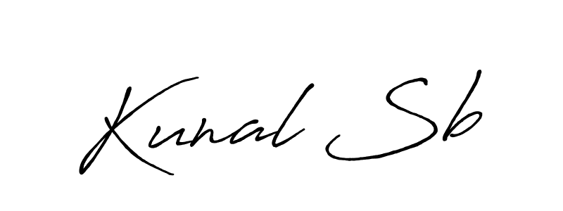 if you are searching for the best signature style for your name Kunal Sb. so please give up your signature search. here we have designed multiple signature styles  using Antro_Vectra_Bolder. Kunal Sb signature style 7 images and pictures png