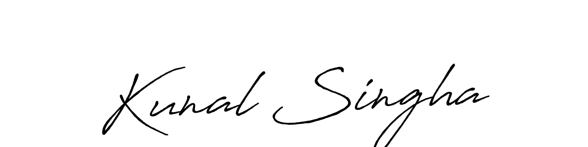 This is the best signature style for the Kunal Singha name. Also you like these signature font (Antro_Vectra_Bolder). Mix name signature. Kunal Singha signature style 7 images and pictures png