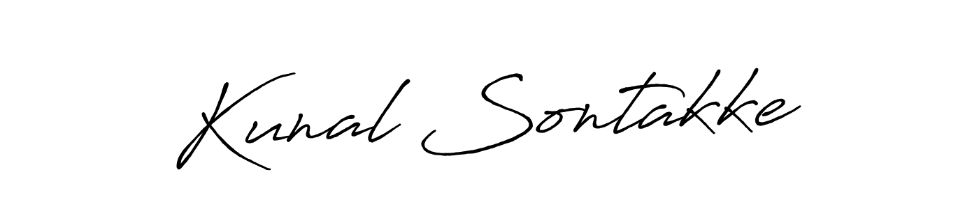 if you are searching for the best signature style for your name Kunal Sontakke. so please give up your signature search. here we have designed multiple signature styles  using Antro_Vectra_Bolder. Kunal Sontakke signature style 7 images and pictures png