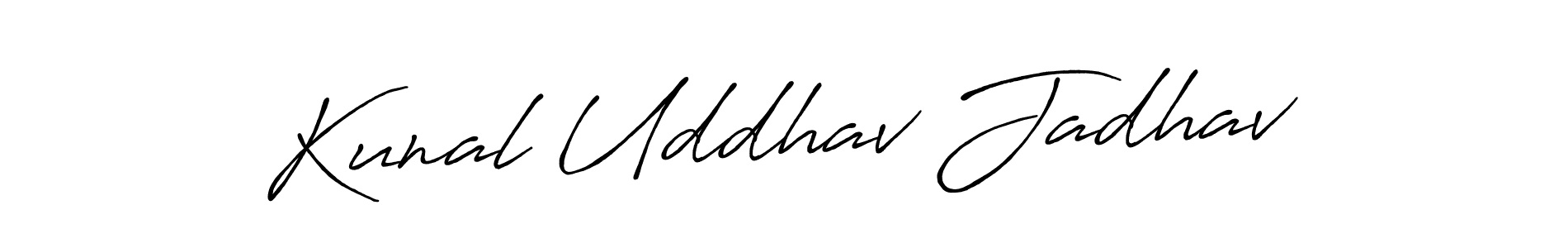 Make a beautiful signature design for name Kunal Uddhav Jadhav. With this signature (Antro_Vectra_Bolder) style, you can create a handwritten signature for free. Kunal Uddhav Jadhav signature style 7 images and pictures png