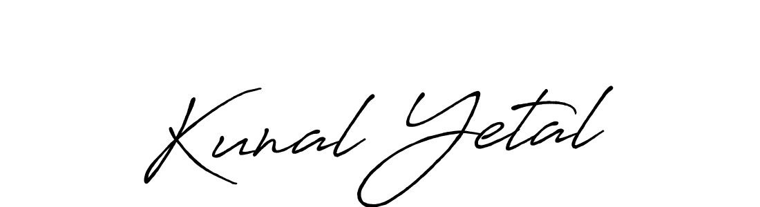 How to make Kunal Yetal signature? Antro_Vectra_Bolder is a professional autograph style. Create handwritten signature for Kunal Yetal name. Kunal Yetal signature style 7 images and pictures png