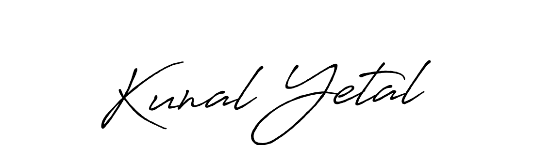 Make a beautiful signature design for name Kunal Yetal. Use this online signature maker to create a handwritten signature for free. Kunal Yetal signature style 7 images and pictures png