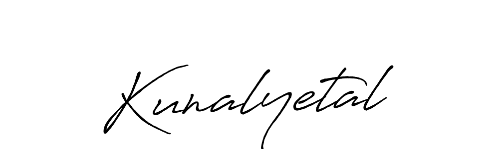 Kunalyetal stylish signature style. Best Handwritten Sign (Antro_Vectra_Bolder) for my name. Handwritten Signature Collection Ideas for my name Kunalyetal. Kunalyetal signature style 7 images and pictures png