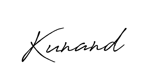 Design your own signature with our free online signature maker. With this signature software, you can create a handwritten (Antro_Vectra_Bolder) signature for name Kunand. Kunand signature style 7 images and pictures png