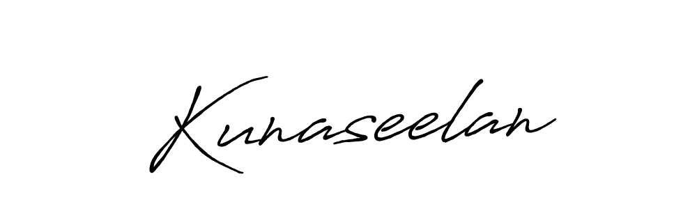 Create a beautiful signature design for name Kunaseelan. With this signature (Antro_Vectra_Bolder) fonts, you can make a handwritten signature for free. Kunaseelan signature style 7 images and pictures png