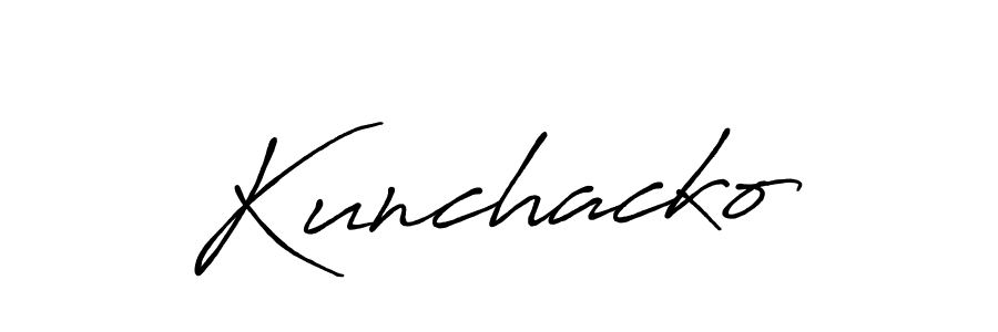 You should practise on your own different ways (Antro_Vectra_Bolder) to write your name (Kunchacko) in signature. don't let someone else do it for you. Kunchacko signature style 7 images and pictures png