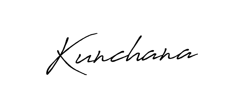 Kunchana stylish signature style. Best Handwritten Sign (Antro_Vectra_Bolder) for my name. Handwritten Signature Collection Ideas for my name Kunchana. Kunchana signature style 7 images and pictures png