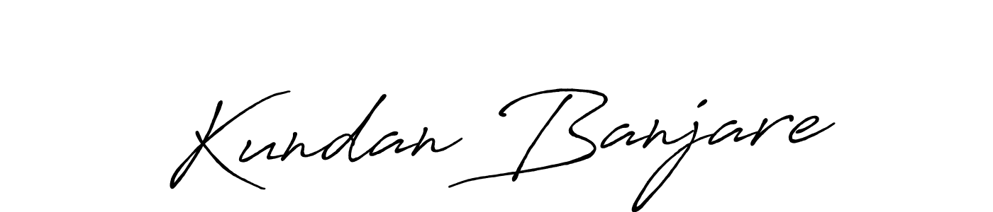 Create a beautiful signature design for name Kundan Banjare. With this signature (Antro_Vectra_Bolder) fonts, you can make a handwritten signature for free. Kundan Banjare signature style 7 images and pictures png
