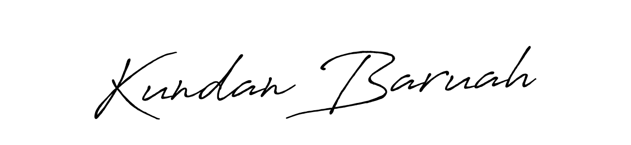 Make a beautiful signature design for name Kundan Baruah. With this signature (Antro_Vectra_Bolder) style, you can create a handwritten signature for free. Kundan Baruah signature style 7 images and pictures png