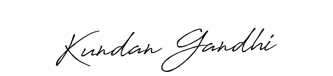 Create a beautiful signature design for name Kundan Gandhi. With this signature (Antro_Vectra_Bolder) fonts, you can make a handwritten signature for free. Kundan Gandhi signature style 7 images and pictures png