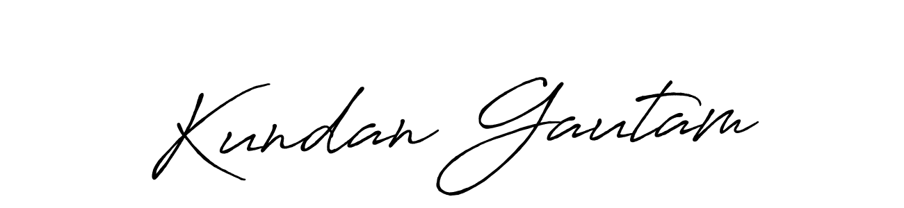 Make a beautiful signature design for name Kundan Gautam. With this signature (Antro_Vectra_Bolder) style, you can create a handwritten signature for free. Kundan Gautam signature style 7 images and pictures png