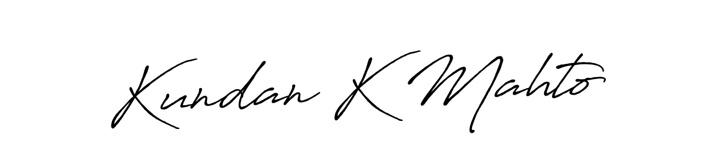 Make a short Kundan K Mahto signature style. Manage your documents anywhere anytime using Antro_Vectra_Bolder. Create and add eSignatures, submit forms, share and send files easily. Kundan K Mahto signature style 7 images and pictures png