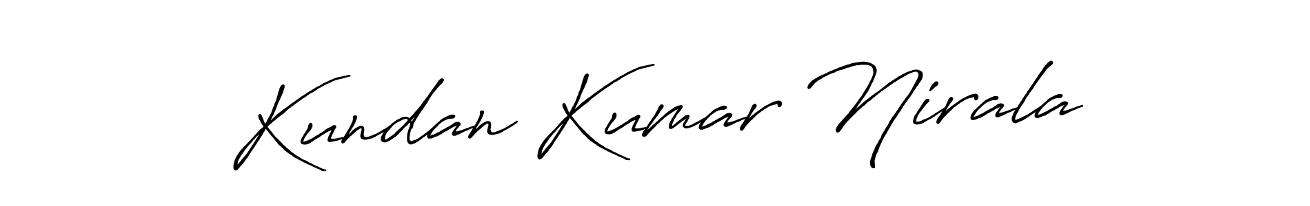 Also we have Kundan Kumar Nirala name is the best signature style. Create professional handwritten signature collection using Antro_Vectra_Bolder autograph style. Kundan Kumar Nirala signature style 7 images and pictures png