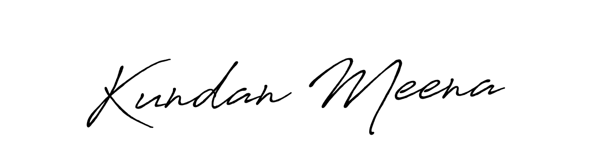 Make a beautiful signature design for name Kundan Meena. With this signature (Antro_Vectra_Bolder) style, you can create a handwritten signature for free. Kundan Meena signature style 7 images and pictures png