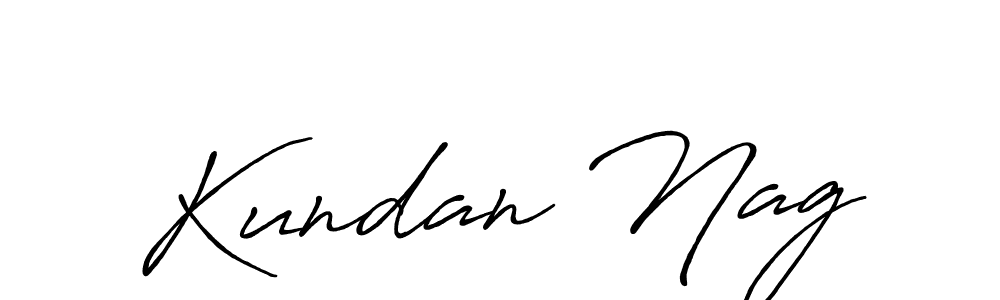 How to make Kundan Nag name signature. Use Antro_Vectra_Bolder style for creating short signs online. This is the latest handwritten sign. Kundan Nag signature style 7 images and pictures png