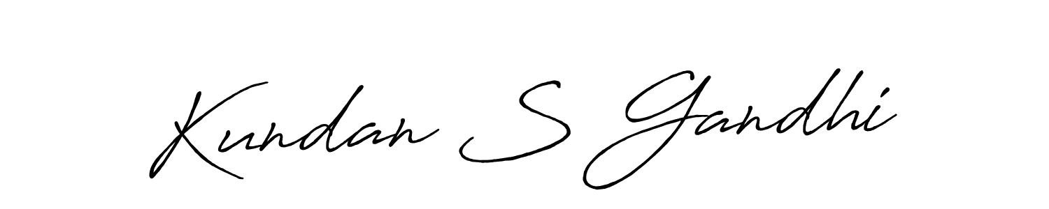 Design your own signature with our free online signature maker. With this signature software, you can create a handwritten (Antro_Vectra_Bolder) signature for name Kundan S Gandhi. Kundan S Gandhi signature style 7 images and pictures png