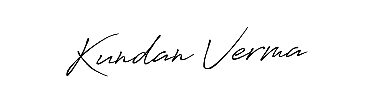 Design your own signature with our free online signature maker. With this signature software, you can create a handwritten (Antro_Vectra_Bolder) signature for name Kundan Verma. Kundan Verma signature style 7 images and pictures png