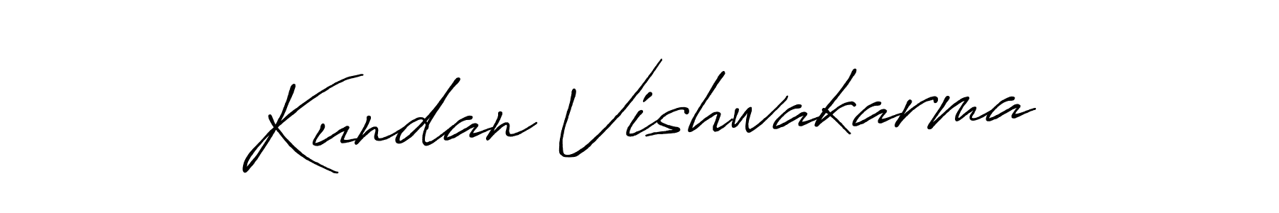 Design your own signature with our free online signature maker. With this signature software, you can create a handwritten (Antro_Vectra_Bolder) signature for name Kundan Vishwakarma. Kundan Vishwakarma signature style 7 images and pictures png