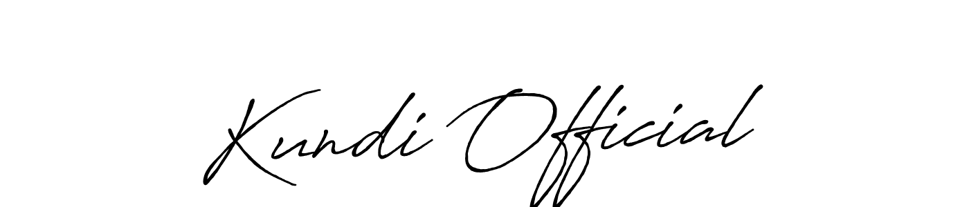 Make a beautiful signature design for name Kundi Official. With this signature (Antro_Vectra_Bolder) style, you can create a handwritten signature for free. Kundi Official signature style 7 images and pictures png