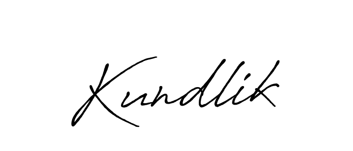 Kundlik stylish signature style. Best Handwritten Sign (Antro_Vectra_Bolder) for my name. Handwritten Signature Collection Ideas for my name Kundlik. Kundlik signature style 7 images and pictures png