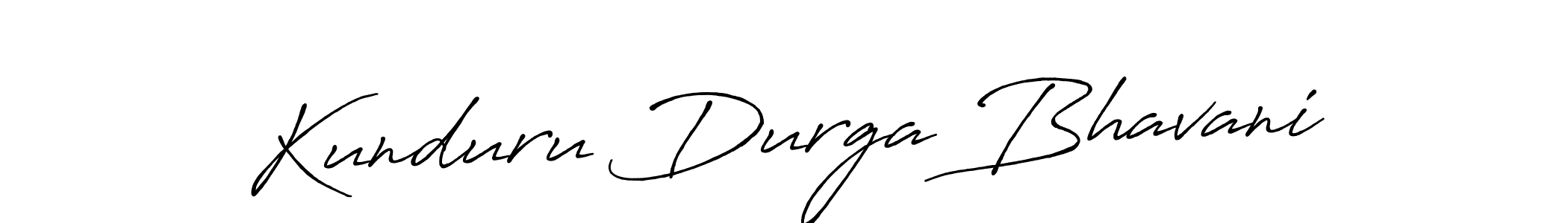 How to make Kunduru Durga Bhavani name signature. Use Antro_Vectra_Bolder style for creating short signs online. This is the latest handwritten sign. Kunduru Durga Bhavani signature style 7 images and pictures png